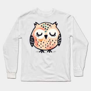 Cute sleeping owl Long Sleeve T-Shirt